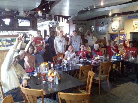 Cornell basketball fans in Sacramento cheer the Big Red's Sweet 16 birth! Cornell alumni of Sacramento